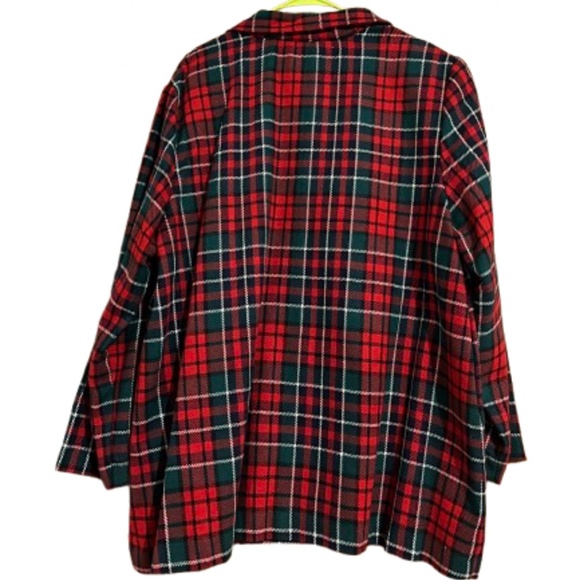Vintage Styled by Erminia Women’s Red Multi Check Plaid Cardigan Blazer Sz-XXXL - Picture 7 of 7